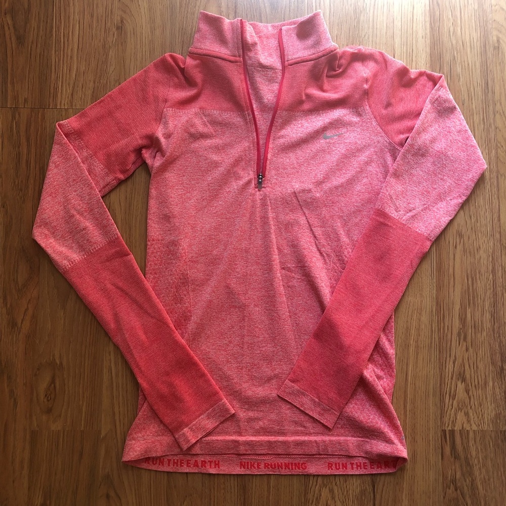 Pink Long Sleeve Nike Running Shirt